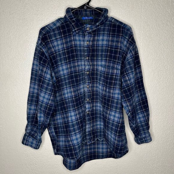 Pendleton USA Made Blue Board Short Flannel - Picture 2 of 4